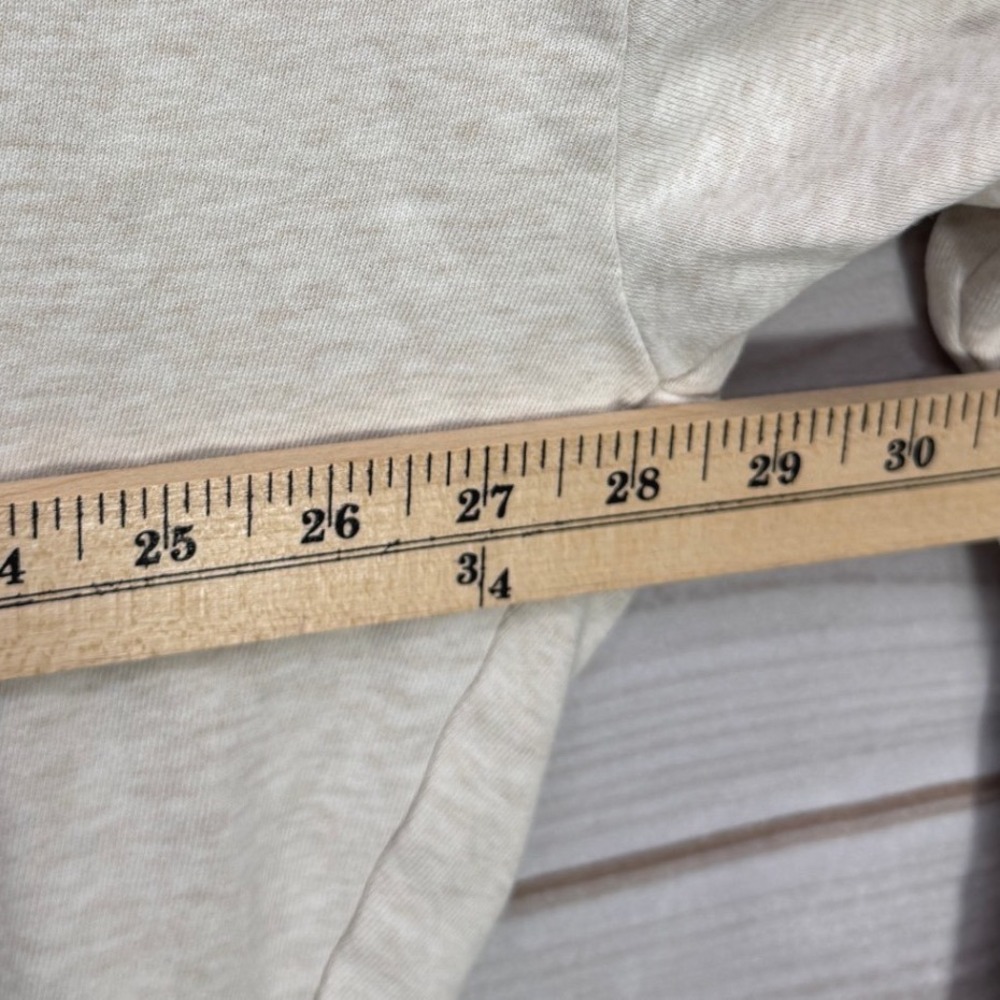 Torrid Womens 2 Oatmeal‎ Cream Star Patch V-Neck Sweatshirt Oversized Pullover - Picture 5 of 7